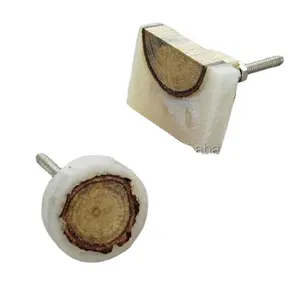 Tiradores y perillas de resina de madera de diseño moderno al por mayor para muebles cocina dormitorio baño Hotel sala de estar cajones - Product Image 1