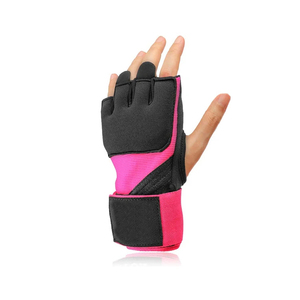 Guantes de Gel para Fitness con Soporte para Muñeca, Color Rosa y Negro, Elásticos, Transpirables, Unisex, Equipo de Protección Deportiva, Cierre de Gancho y Bucle para Boxeo - Product Image 1