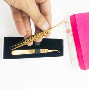 Pinzas Antideslizantes para Extensión de Pestañas, Pinzas de Precisión con Punta de Fibra de Acero Inoxidable para Herramientas de Maquillaje - Product Image 6