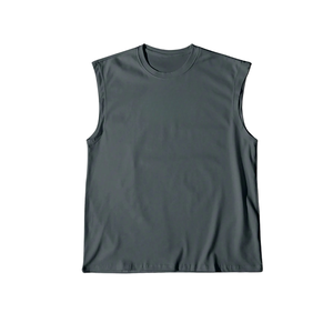 <b>Mens</b> <b>Dark</b> <b>Grey</b> Sleeveless Tank Top Casual Muscle <b>Shirt</b> Neck Regular Fit Summer Gym Workout Sportswear Breathable Plus Size - Product Image 1