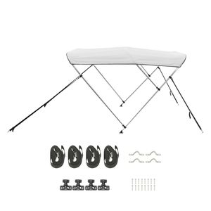 Tendalino Bimini per Barca a 3 Archi, Nuovo, in Poliestere 600D, Telaio in Lega di Alluminio, Impermeabile, Parasole, Ripiegabile - Product Image 1