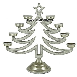 Star On Top Christmas <b>Tree</b> Shape Steel Black Tea <b>Light</b> Holder Concrete Unique Candle Jar Decoration Gift Ideas - Product Image 5