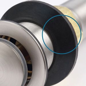 Rubinetto per Bagno in Acciaio Inossidabile con Valvola di Scarico a Scomparsa e Funzione Anti-Intasamento, Accessorio per Lavabo e Mobile Bagno - Product Image 3