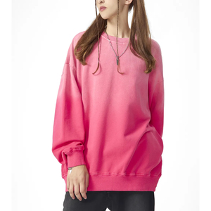 OEM <b>Men</b> Women Acid Wash Sweatshirt Oversized Vintage Crewneck Streetwear Manufacturer Bulk - Product Image 4