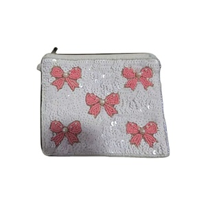 Luxury Handmade Stylish cute Beaded Coin <b>Pouch</b> Mardi Gras coin <b>pouch</b> <b>mini</b> Zipper bag hand embroidery - Product Image 1