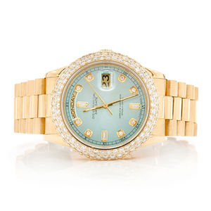 Montre personnalisée en moissanite sertie de diamants VVS, style hip-hop moderne, en acier inoxydable, mouvement à quartz, bracelet de 20 mm, cadran en verre - Product Image 1