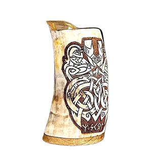Nouvelle tasse à bière en corne de vache gravée à la main, design naturel, pour la décoration intérieure, matériau unique, design de tasse à boire - Product Image 1