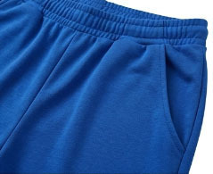 Survêtement bleu à capuche pour homme, manches longues, couleur unie, décontracté, respirant, en polyester, coupe classique, avec poches latérales - Product Image 5