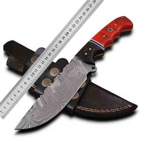 Hand Forged Damascus Steel Skinner <b>Knife</b> Turquoise <b>Handle</b> Full Tang Fixed Blade <b>Knife</b> with Scout Leather Sheath Custom OEM - Product Image 6
