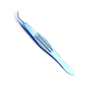 Pince manuelle ophtalmique en acier inoxydable bleu, instrument chirurgical pour paupières - Product Image 5