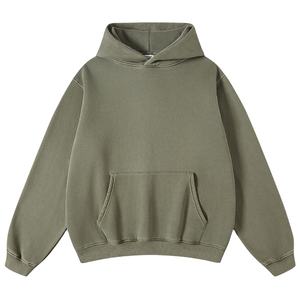 Custom Vintage Acid Wash Boxy Cropped Hoody Unisex 100% Cotton Sweatshirt Screen Printing Streetwear Pullover <b>Hoodie</b> 2025 - Product Image 3