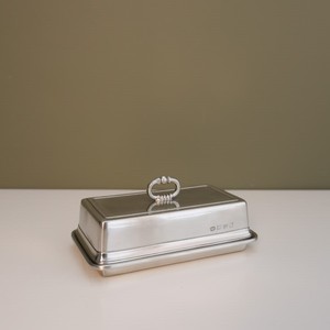 Modern Butter Dish with Lid and <b>Elevated</b> Base Tray Premium Kitchen Storage Container Stylish Tableware for Dining Table Serving - Product Image 1