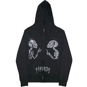 Wholesale Customized <b>Clothing</b> for <b>Men's</b> <b>Plus</b> <b>Size</b> Hoodies Sweatshirts Rhinestone Design High Street Wear <b>Men</b>`<b>s</b> Zip up Hoodie - Product Image 1