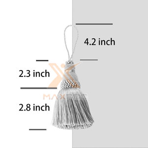 Material Duradero de Poliéster/Nailon, Diseño Único, Borlas de Hilo Metálico Personalizables de Alta Calidad, Color Sólido - Product Image 4
