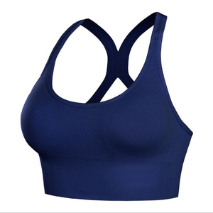 Soutien-gorge de sport sexy super push-up rembourré sans couture pour femme, soutien-gorge de sport sexy à demi-bonnet avec perles et double push-up - Product Image 2