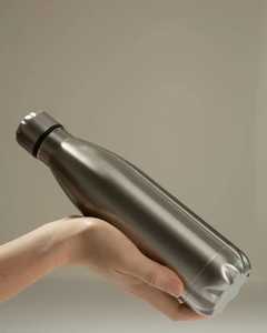 Stylish Gradient Black Stainless Steel Water <b>Bottle</b> Matte Finish Leakproof Reusable Metal Sports <b>Flask</b> for Yoga Gym Fitness - Product Image 4