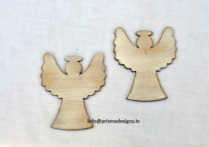 Vintage Blue Tipped Wood Snowflake Ornaments Laser Cut Birch Plywood Xmas <b>Decorations</b> Custom Hand-Painted <b>Winter</b> Holiday Decor - Product Image 3