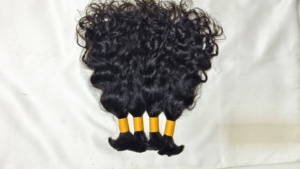 Raw Unprocessed Remy <b>Hair</b> Indian Bulk <b>Hair</b> and Machine Double Weft <b>Hair</b> Bundles Kinky Curly texture 20"Inches High Quality <b>Hairs</b> - Product Image 6
