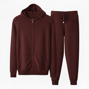 Ensemble de survêtement décontracté pour homme, coupe classique, délavé à l'acide, pour l'hiver - Product Image 1