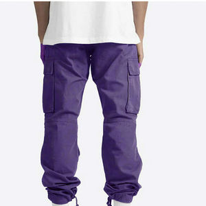 Purple Unisex Polyester <b>Cargo</b> <b>Work</b> <b>Pants</b> with Drawstring Waist and Cuffed Ankles CE Certified Breathable Holster Pockets 2026 - Product Image 6
