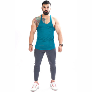 Singlet de sport décontracté pour homme, personnalisé OEM, en coton et élasthanne, débardeur pour le sport, la remise en forme et la musculation, débardeur stringer - Product Image 3