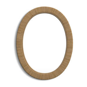 กระจกหวายสานแบบเรียบสำหรับตกแต่งห้องน้ำหรือห้องนอน - Product Image 1