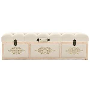Banc de rangement crème pour meubles de salon - Product Image 2