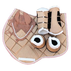 Juego de almohadillas para silla de montar estilo inglés de primera calidad, las más vendidas de 2026, incluye características de cepillado de piel a juego, polialgodón OEM - Product Image 1