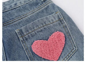 Jeans de mezclilla para hombre con bordado de parches personalizados, al por mayor, de moda, holgados, rectos, lavados, estilo baggy, de color liso, de tela gruesa, estilo casual - Product Image 6