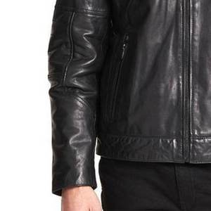 Chaqueta Negra Personalizada con Logotipo para Hombre, Chaqueta de Cuero Vintage, Chaqueta Urbana de Alta Calidad, Chaqueta de Invierno Resistente al Viento - Product Image 6