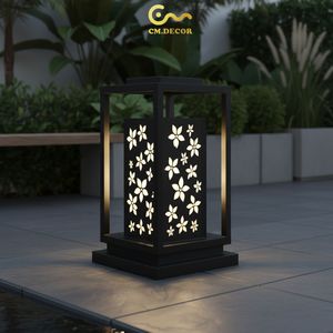 Lampe murale de cour carrée minimaliste moderne, éclairage extérieur décoratif pour villa, hôtel, complexe hôtelier, acier inoxydable, AC 200V, E27, IP65 - Product Image 4