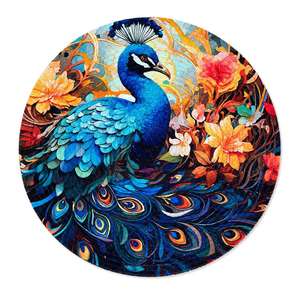 Wholesale Round Polyester Placemat with Colorful Bird and Botanical Print - Product Image 1