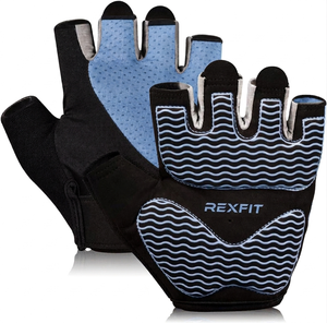 ถุงมือออกกำลังกาย Rexfit แบบครึ่งนิ้ว สีชมพู-ดำ ระบายอากาศได้ดี พร้อมแผ่นซิลิโคนกันลื่นที่ฝ่ามือ สำหรับการฝึกซ้อมและเล่นกีฬา เหมาะสำหรับทุกเพศ - Product Image 5
