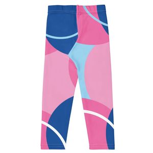 Jack and Jill Youth Girls Pink Blue <b>Printed</b> Capri <b>Leggings</b> High Waist Stretch Athletic Yoga Pants Casual Sports Activewear - Product Image 2