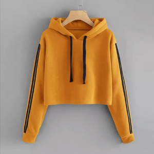Sudadera con Capucha Corta Personalizada para Mujer, Sudadera de Forro Polar para Invierno, Transpirable, Informal, Estilo Urbano, con Logotipo OEM - Product Image 2