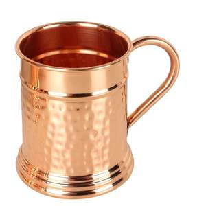 Handcrafted Hammered Copper Moscow Mule <b>Mugs</b> Set Pure Solid Copper Cups for Cocktails & Beer Barware Wholesale Drinking Vessel - Product Image 4