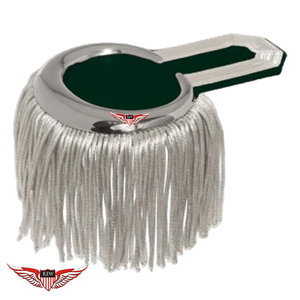 KEW Epaulete de Hombro Vintage, Metal Plateado en Níquel, Ecológico, Bordado, Elegante y Duradero, Accesorio para Prendas - Product Image 1
