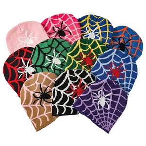 Giá Tốt Nhất Jacquard Beanie Với Spider Thiết Kế Thấp Moq Biểu Tượng Tùy Chỉnh Gấp Cuffless Beanies Cho Du Lịch Tất Cả Các <span class=keywords><strong>In</strong></span> Beanie Mũ - Product Image 1