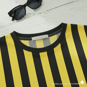 <b>Yellow</b> Black Eco-Friendly Breathable <b>T</b>-<b>Shirt</b> Looks Beautiful Outfit Premium Quality Cotton Fabric Half Sleeves Women's Wholesale - Product Image 3