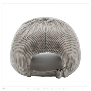 Gorra de béisbol unisex de pana de color liso para otoño e invierno, estilo nuevo, visera curva, a la moda, para uso exterior - Product Image 5