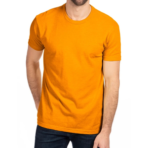 T-shirt décontracté pour homme, jaune fluo, manches courtes, col rond, couleur unie, design uni, style tricoté, 100% laine mérinos, écologique - Product Image 5