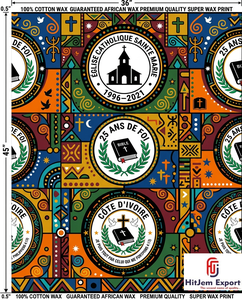 Custom African Wax Print Fabric Manufacturer for Church Anniversary Celebration Convention Uniform and Fundraising Events - Product Image 3