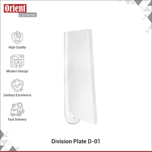 Plaque de séparation pour urinoir masculin en céramique blanche de haute qualité, fabriquée en Inde, pour usage domestique et en villa - Product Image 2