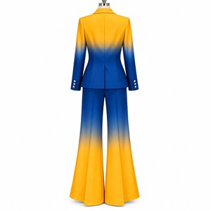 <b>Wool</b> Blend Suit Set Full Length <b>Pant</b> With Belt Autumn Wear Elegant Design Turn-down Collar Tracksuit High Quality Women New One - Product Image 3