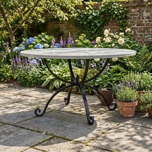 Luxury European Hand Forged Wrought Iron Coffee Table Custom Weather Resistant Outdoor Furniture for <b>Garden</b> Courtyard 4-<b>Seater</b> - Product Image 3