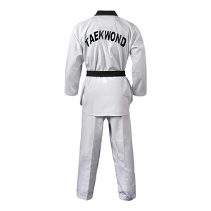 Proveedor de Uniformes de Taekwondo Dobok Premium Personalizados OEM, Delanteros/Traseros, Ligeros, Duraderos, de Poliéster/Algodón, de Secado Rápido y Transpirables - Product Image 3