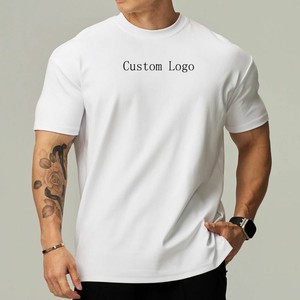 Camiseta Negra de Manga Corta con Cuello Redondo y Corte Regular de Algodón para Hombre, Transpirable, con Impresión de Logotipo Personalizado, Casual, OEM, ODM, Venta al por Mayor - Product Image 3