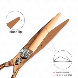 Ciseaux de coiffure professionnels légers en acier inoxydable tendance 2026, outil de coupe à bord rasoir pour salon de coiffure - Product Image 5