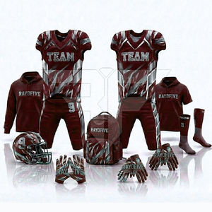 Uniformes de Fútbol Americano Personalizables de Alta Calidad, Servicio OEM, Impresión por Transferencia de Calor, Secado Rápido, Transpirables - Product Image 4