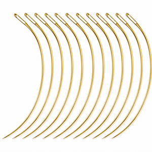 12 Agujas de Gancho Estilo C de Metal para Extensiones de Cabello, Herramientas de Coser para Trama y Tejido, Fuerte Sujeción para Salón - Product Image 6